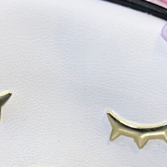 LUV Betsey Johnson Cat Pleather White Black Backpack - Picture 3 of 9